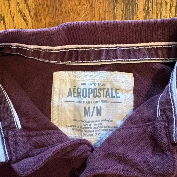 Aeropostale Men's Polo Shirt in Deep Purple - Picture 5 of 5